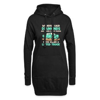 are a girls best friend never owned a lifted truck - Hoodie-Kleid - Schwarz - Vorne