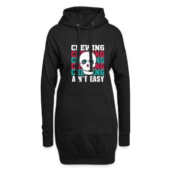 Chewing Ain't Easy - Hoodie-Kleid - Schwarz - Vorne