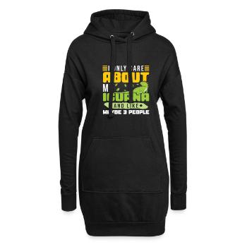 Iguana and like maybe 3 people - Hoodie-Kleid - Schwarz - Vorne