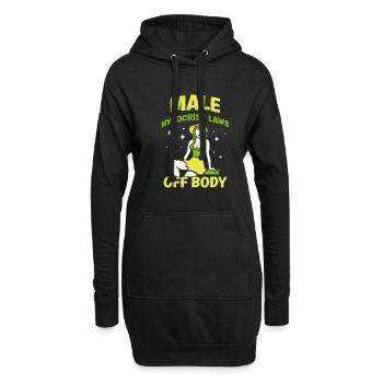 Male hypocrisy laws off body - Hoodie-Kleid - Schwarz - Vorne
