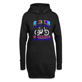 Rentner Rente Rentenbeginn Elektro Fahrrad - Hoodie-Kleid - Schwarz - Vorne