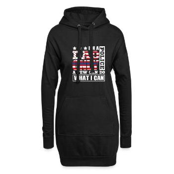 Polizei Polizist Polizeibeamte - Hoodie-Kleid - Schwarz - Vorne