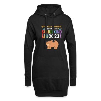 Bär Schulanfang Schulkind 2023 - Hoodie-Kleid - Schwarz - Vorne