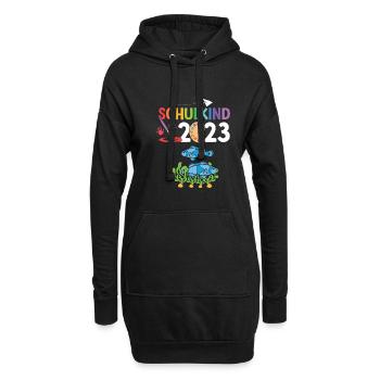 Fische Schulanfang Schulkind 2023 - Hoodie-Kleid - Schwarz - Vorne
