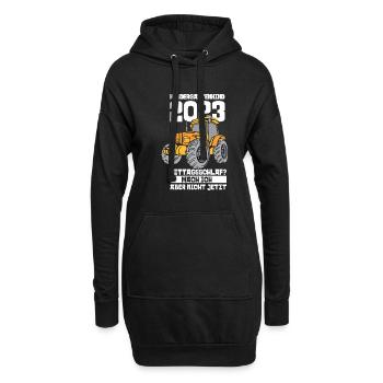 Traktor Kita Kindergarten 2023 - Hoodie-Kleid - Schwarz - Vorne