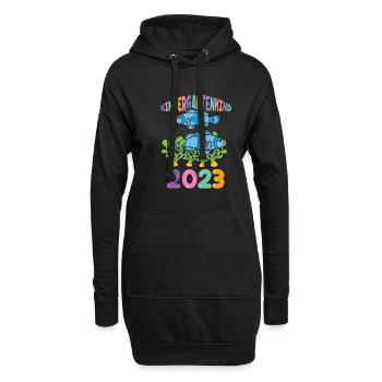 Fische Kita Kindergarten 2023 - Hoodie-Kleid - Schwarz - Vorne