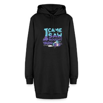 I came I saw I bought yarn - Hoodie-Kleid - Schwarz - Vorne