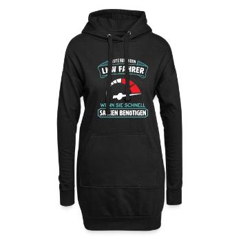Lkw Fahrer Kraftfahrer LKW-Fahrer - Hoodie-Kleid - Schwarz - Vorne