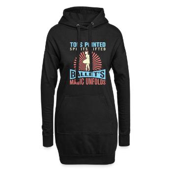 Ballerina Ballett mädchen - Hoodie-Kleid - Schwarz - Vorne