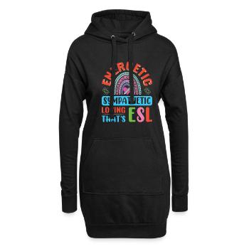 ESL-Lehrer ESL Unterricht - Hoodie-Kleid - Schwarz - Vorne