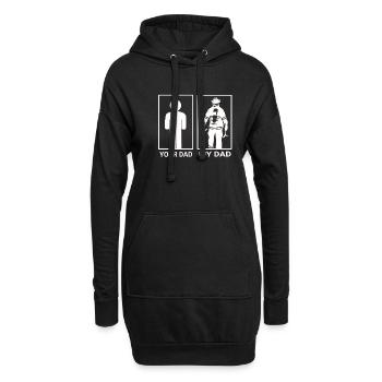 your dad my dad Feuerwehr Mann Geschenk Papa - Hoodie-Kleid - Schwarz - Vorne