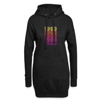 1983 Geboren - Baujahr 1983 - Hoodie-Kleid - Schwarz - Vorne
