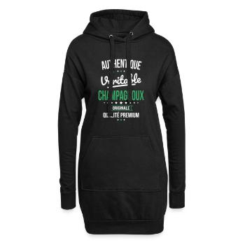 Authentique et véritable Champagnoux - Originale - Sweat-shirt à capuche long Femme - noir - Devant