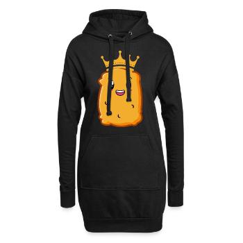 Chicken Nuggets Fast Food Lustiger Spruch - Hoodie-Kleid - Schwarz - Vorne