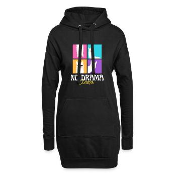 Pas de lama dramatique - Sweat-shirt à capuche long Femme - noir - Devant