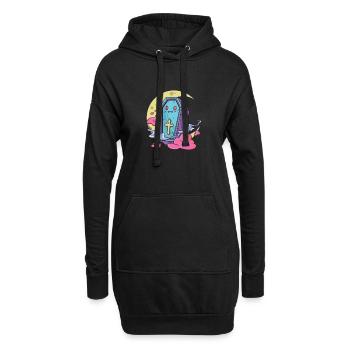 Kawaii Pastel Couleurs Gothique mignon goth Cercueil - Sweat-shirt à capuche long Femme - noir - Devant