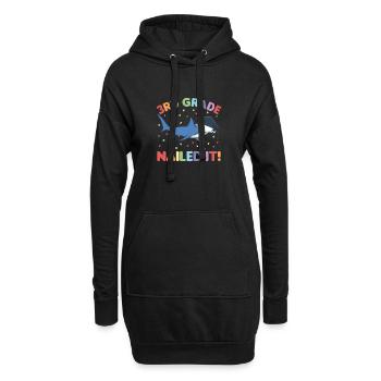 Kids 3rd Grade nailed it Hammerhai Graduation - Hoodie-Kleid - Schwarz - Vorne