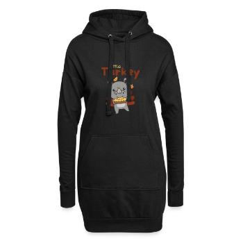 thanksgiving day outfits kleiner Truthahn Nashorn - Hoodie-Kleid - Schwarz - Vorne