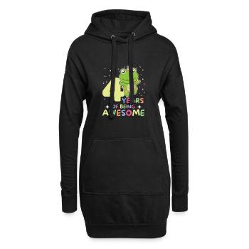 Grenouille pour 4ème anniversaire Enfants de quatre ans - Sweat-shirt à capuche long Femme - noir - Devant