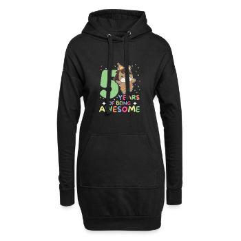 Cheval pour 5ème anniversaire Enfants de cinq ans - Sweat-shirt à capuche long Femme - noir - Devant