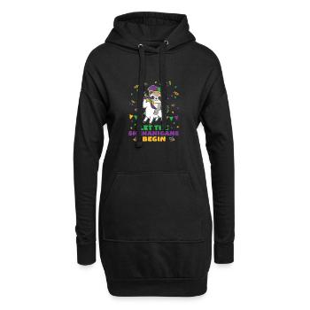 Mardi Gras raccoon with unicorn carnival costume - Hoodie Dress - black - Front