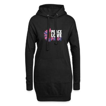 Rainbow Bi Flag Pride Tournesol LGBTQ - Sweat-shirt à capuche long Femme - noir - Devant