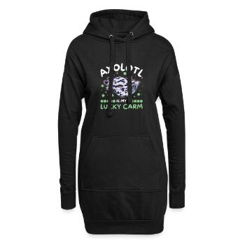 Axolotl est ma voiture chanceuse Kleeblatt St Patricks Day - Sweat-shirt à capuche long Femme - noir - Devant