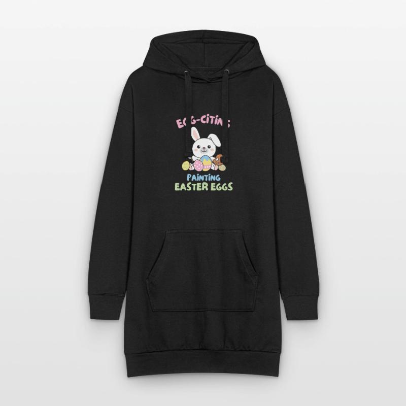 cute bunnies for Easter with Easter eggs bunny Hoodie Dress