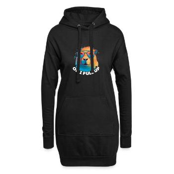 Capybara animaux mignons pour enfants Ok je tire vers le haut - Sweat-shirt à capuche long Femme - noir - Devant