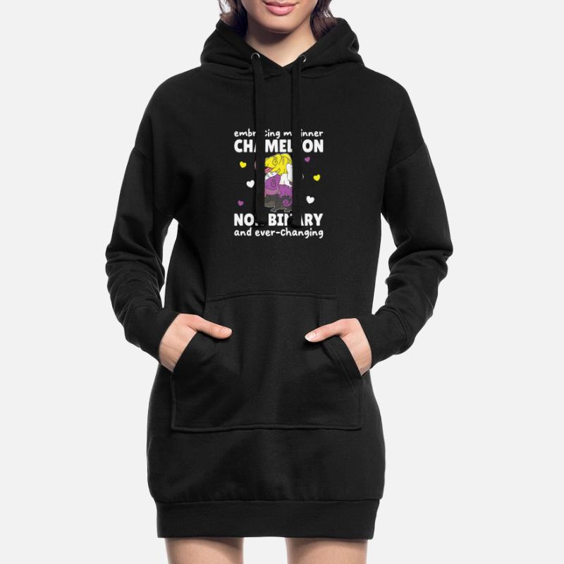 Nonbinary Chameleon Flag Pride LGBTQ Non Binary Hoodie Dress
