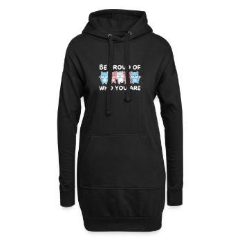 Transgender Flag Gay Pride LGBTQ Fuchs - Hoodie-Kleid - Schwarz - Vorne
