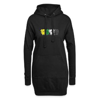 Skoliosexuell Flag Pride LGBTQ süßer Axolotl - Hoodie-Kleid - Schwarz - Vorne