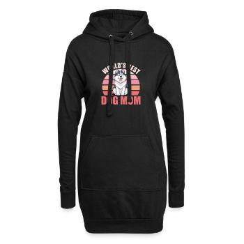 Les meilleurs chiens du monde Maman Mignonne Husky - Sweat-shirt à capuche long Femme - noir - Devant