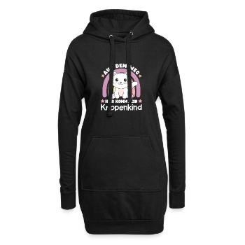 Aus Dem Weg Hier Kommt Ein Krippenkind Katze - Hoodie-Kleid - Schwarz - Vorne