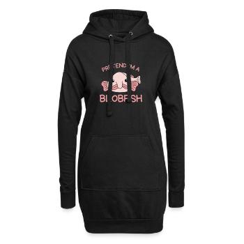 Stell dir vor ich bin ein Blobfisch Halloween - Hoodie-Kleid - Schwarz - Vorne
