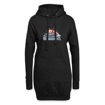Relaxolotl Axolotl Liebhaber süße Tiere relaxen - Hoodie-Kleid - Schwarz - Vorne