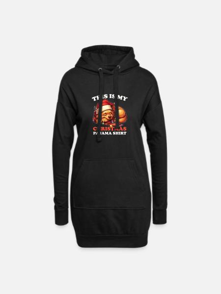 Labrador Weihnachts Schlafanzug Hunde - Hoodie-Kleid - Schwarz
