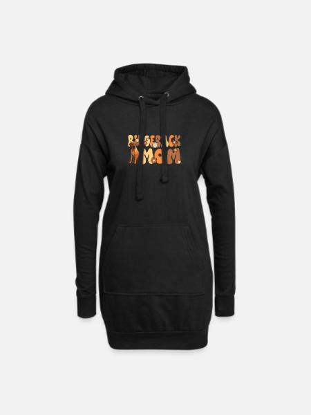 Rhodesian Ridgeback Groovy Ridgeback Mom - Hoodie Dress - black