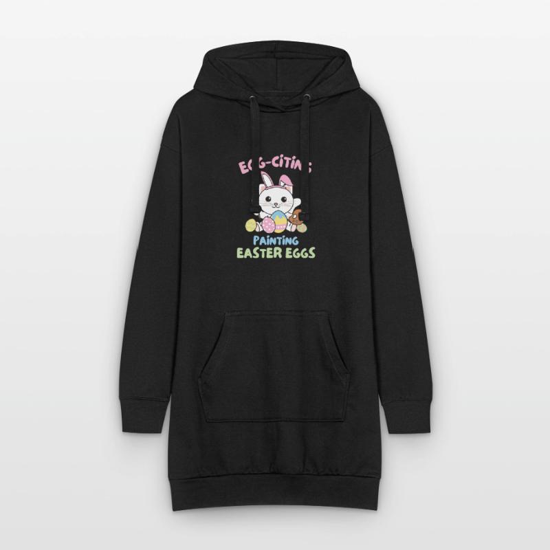 cute cats for easter with easter eggs cat Hoodie Dress