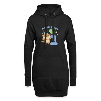 J’ai déjà 1 suricate d’anniversaire - Sweat-shirt à capuche long Femme - noir - Devant