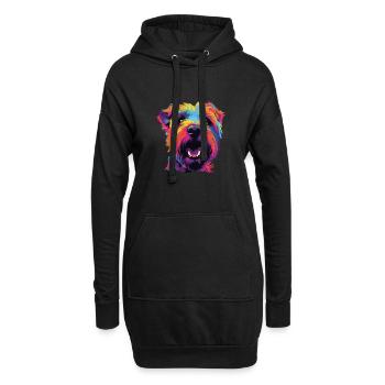 Aquarelle colorée irlandaise Glen d’Imaal - Sweat-shirt à capuche long Femme - noir - Devant