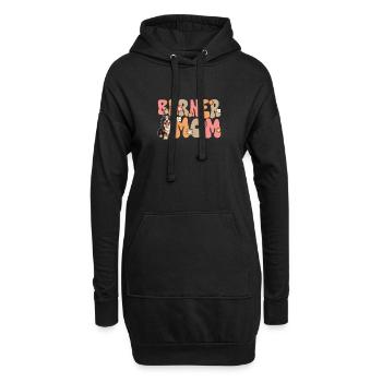Berner Sennenhund Groovy Berner Mom - Hoodie-Kleid - Schwarz - Vorne