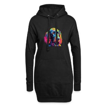 Wasserfarben Farbenfroher Irish Water Water - Hoodie-Kleid - Schwarz - Vorne