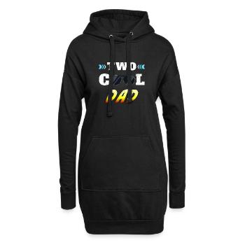 Two cool - 2nd birthday for dad - Hoodie Dress - black - Front