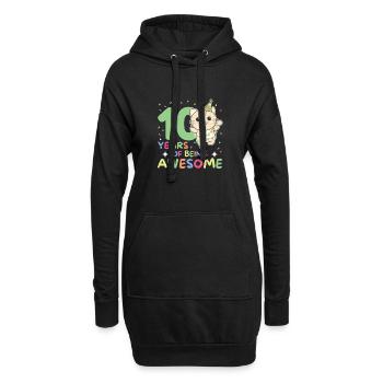 Chat pour les 10 ans Enfants de dix ans - Sweat-shirt à capuche long Femme - noir - Devant