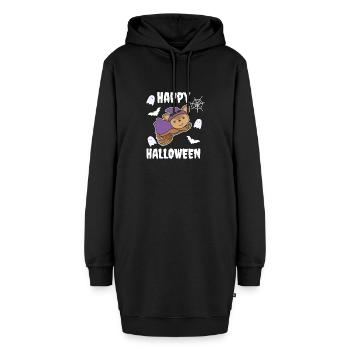 Reh Happy Halloween Hexe Kinder Hexen Kostüm - Hoodie-Kleid - Schwarz - Vorne - AI Model Female 172 light (172cm)