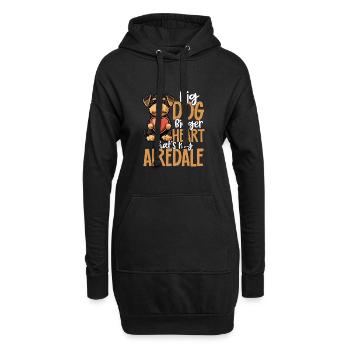 Airedale Terrier Dog Airedale Love - Hoodie Dress - black - Front