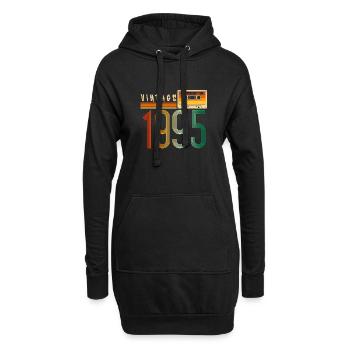 Année 1995 Old School Cassette Musique Rétro - Sweat-shirt à capuche long Femme - noir - Devant