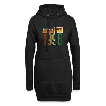 Jahr 1996 Old School Kassette Musik Retro - Hoodie-Kleid - Schwarz - Vorne