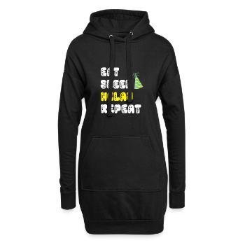 Helau Karneval Fasching Rosenmontag Fastnacht - Hoodie-Kleid - Schwarz - Vorne